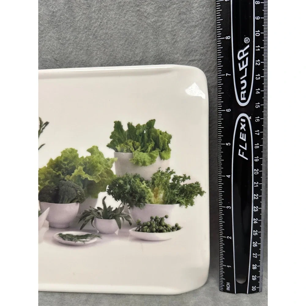 Servewell Square Set Melamine Cutting‎ Stands Boards 7.5in Vegetable Print New